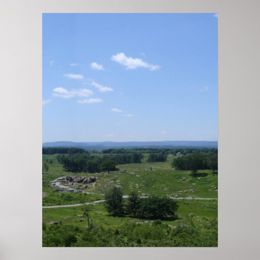 Little Round Top Panorama 2 Poster (Voorkant)