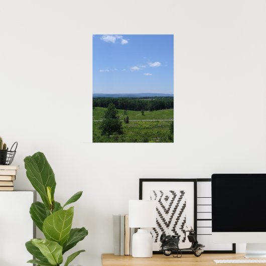 Little Round Top Panorama 3 Poster (Thuiskantoor)