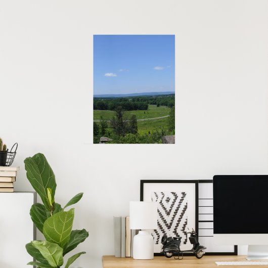 Little Round Top Panorama 4 Poster (Thuiskantoor)