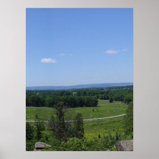 Little Round Top Panorama 4 Poster (Voorkant)