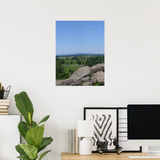 Little Round Top Panorama 5 Poster (Thuiskantoor)