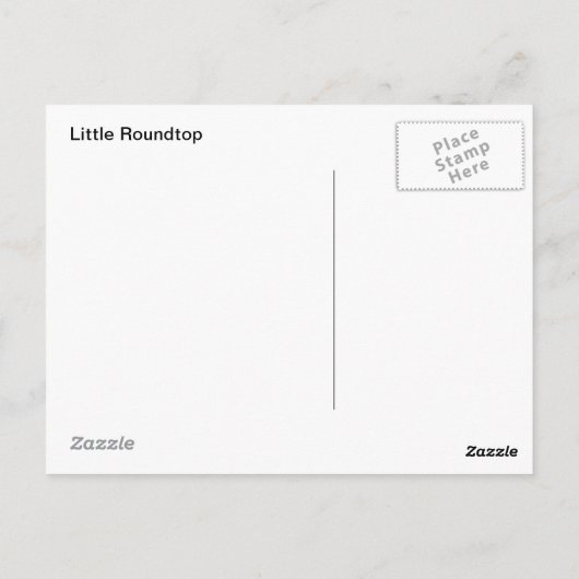 LITTLE ROUNDTOP BRIEFKAART (Achterkant)