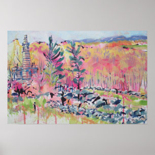 Little Roundtop Gettysburg Pennsylvania Cercis can Poster