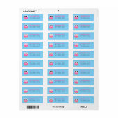 Little Roze Owl Etiket (Full Sheet)