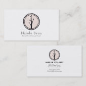 Little Rustic Tree Natuur Modern Custom Logo Visitekaartje (Voorkant / Achterkant)