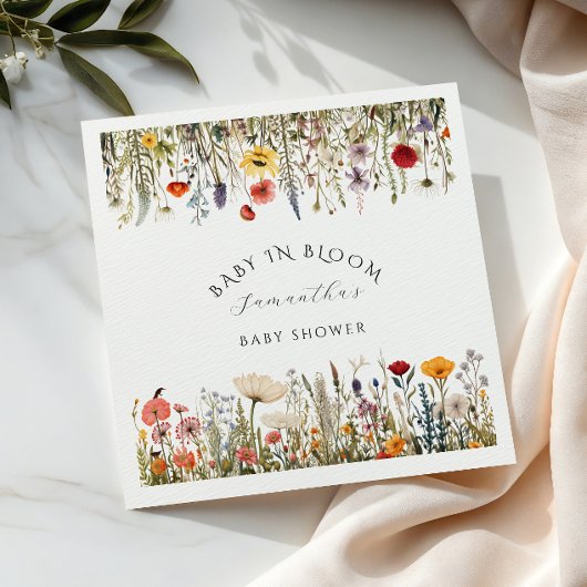 Little Rustic Wildflower Baby shower Servet