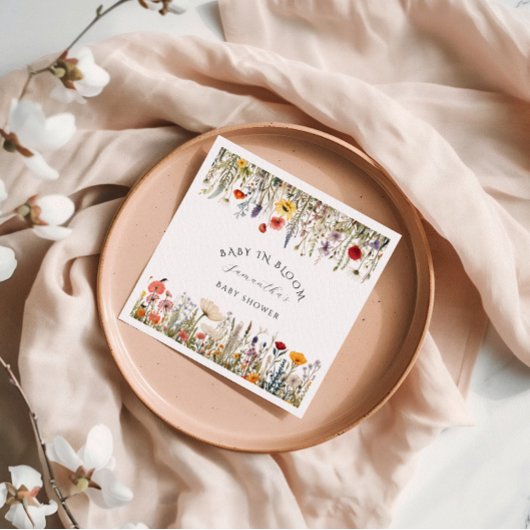 Little Rustic Wildflower Baby shower Servet