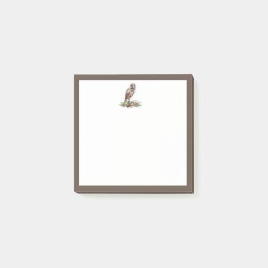 Little Rustic Woodland Owl Post-it Notes (Voorkant)