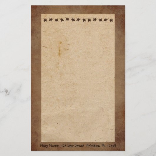 Little Rusty Stars Stationery Briefpapier (Voorkant)