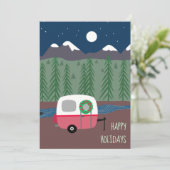 Little RV Camper kerstkaart (Staand voorkant)