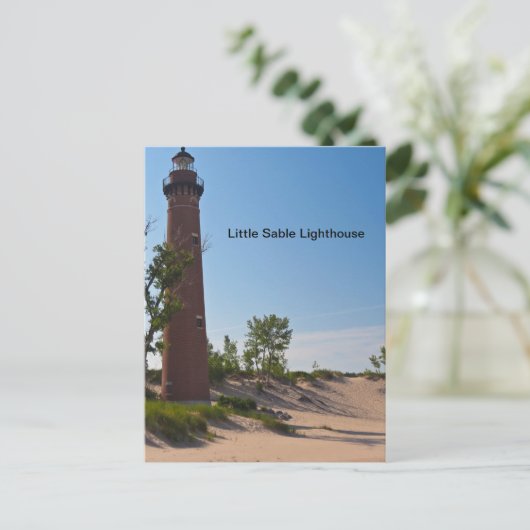 Little Sable Lighthouse Briefkaart (Staand voorkant)