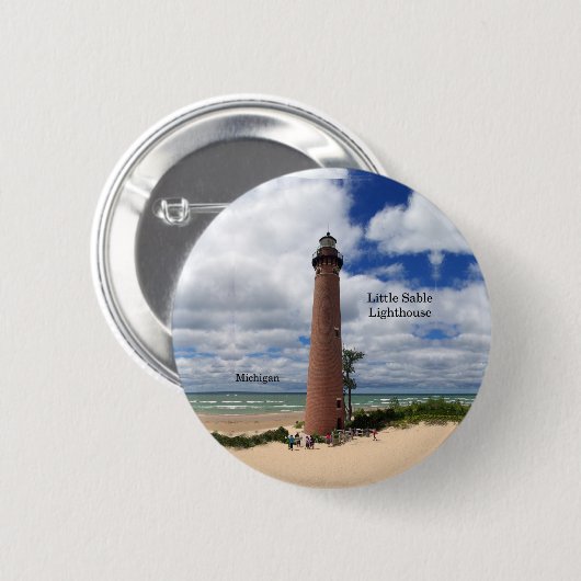 Little Sable Lighthouse-knop Ronde Button 5,7 Cm (Voorkant /achterkant)