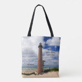 Little Sable Lighthouse over canvas tas (Achterkant)