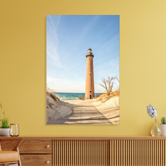 Little Sable Point Lighthouse Canvas Afdruk (Insitu (Woonkamer))