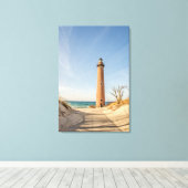 Little Sable Point Lighthouse Canvas Afdruk (Insitu (Houten vloer))