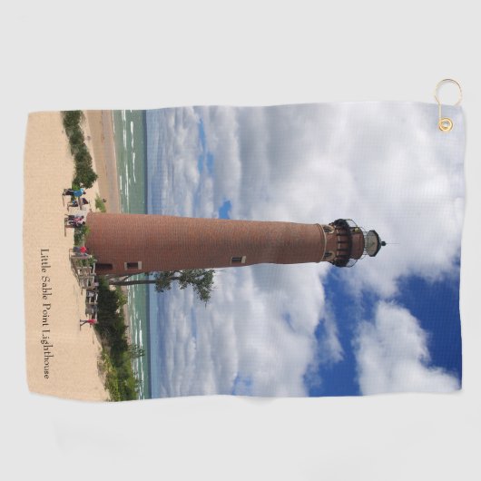 Little Sable Point Lighthouse golfhanddoek (Horizontaal)