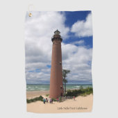 Little Sable Point Lighthouse golfhanddoek (Voorkant)