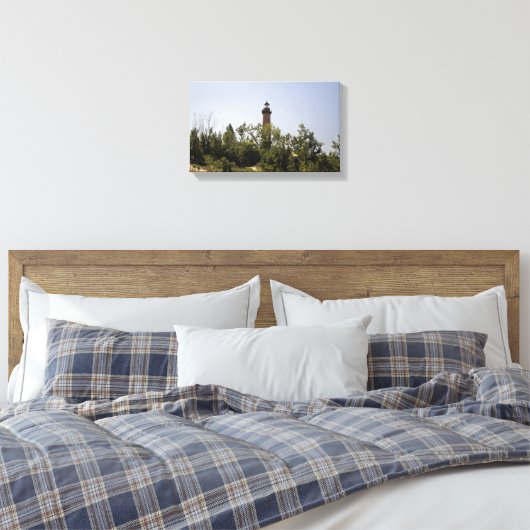 Little Sable Point Lighthouse, Michigan Canvas Afdruk (Insitu (Slaapkamer))