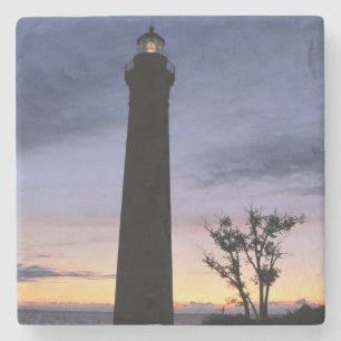 Little Sable Point Lighthouse Stenen Onderzetter
