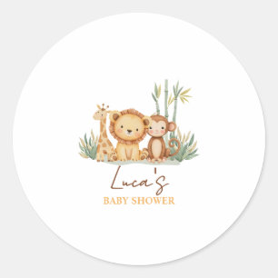 Little Safari Avontuur Baby Shower Sticker