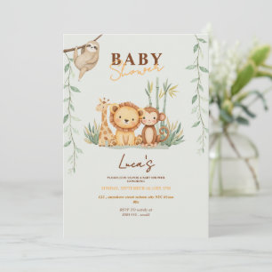 Little Safari Avontuur Baby Shower Uitnodiging