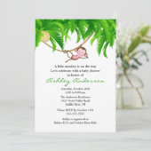 Little Safari Monkey Baby shower Invitation Kaart (Staand voorkant)