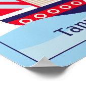 Little Sailboat Gepersonaliseerd Nursery Art Print (Hoek)