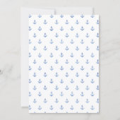 Little Sailor Baby Shower Invitation Kaart (Achterkant)