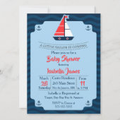 Little Sailor Baby shower Invite Kaart (Voorkant)