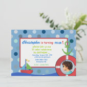 Little Sailor - Birthday Invites Kaart (Staand voorkant)