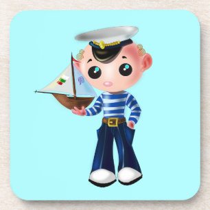 Little Sailor Boy Blue Onderzetter