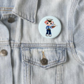 Little Sailor Boy Button - Uw kleur - Tekst (In situ)