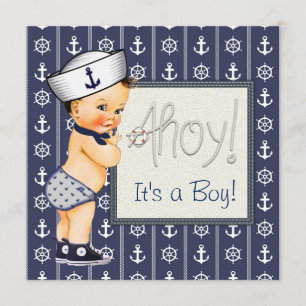 Little Sailor Boy nautisch Baby shower Kaart