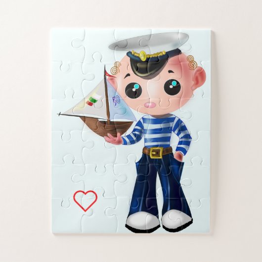 Little Sailor Jigzaag Puzzle Legpuzzel (Verticaal)
