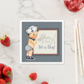 Little Sailor Nautical Baby shower Servet (Insitu)