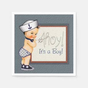 Little Sailor Nautical Baby shower Servet