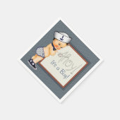 Little Sailor Nautical Baby shower Servet (Hoek)
