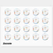 Little Sailor Nautical Blue Pastel 1st Birthday Ronde Sticker (Vel)