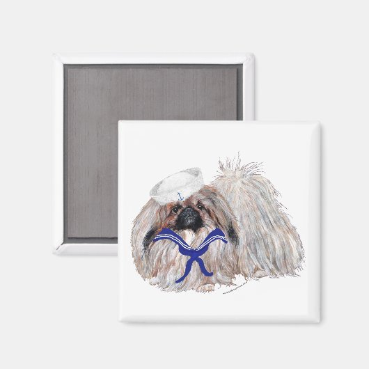 Little Sailor Pekingese Magneet (Voorkant / Achterkant)