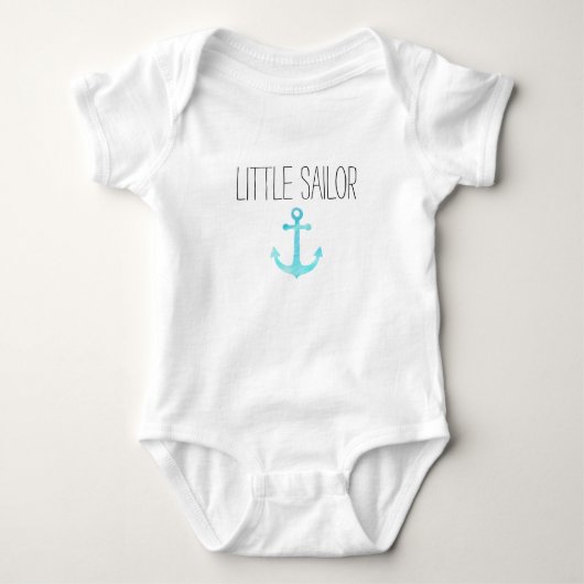 Little Sailor Turquoise Anchor Romper (Voorkant)