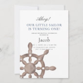 Little Sailor verjaardagsuitnodiging Kaart (Voorkant)