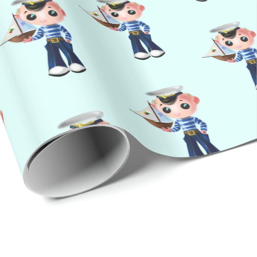 Little Sailor Wrapping Paper Cadeaupapier (Rol Hoek)