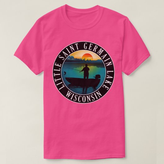 Little Saint Germain Lake Wisconsin Vist T-shirt (Design voorkant)