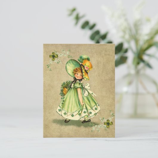 Little Saint Patty's Day Girl - Briefkaart (Staand voorkant)