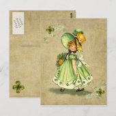 Little Saint Patty's Day Girl - Briefkaart (Voorkant / Achterkant)
