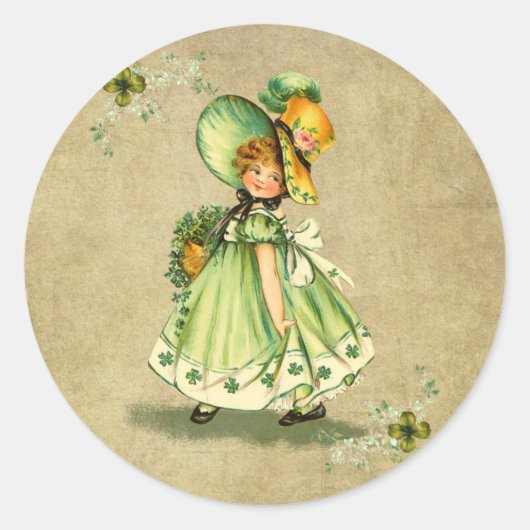 Little Saint Patty's Day Meisje- Sticker (Voorkant)