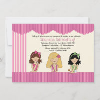 Little Salon Beauties Spa Invitation
