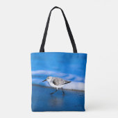 Little Sanderling Bird beroemd gemaakt door Zee Tote Bag (Achterkant)
