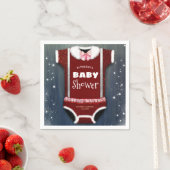 Little Santa Bodysuit Winter Baby shower Servet (Insitu)