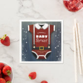Little Santa Bodysuit Winter Baby shower Servet (Insitu)